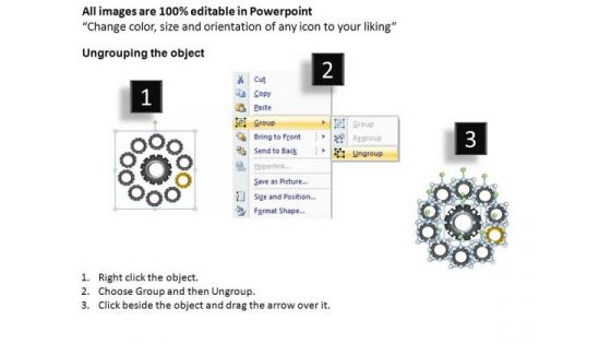PowerPoint Slidelayout Graphic Gears Process Ppt Design