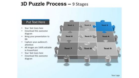 PowerPoint Slidelayout Image Puzzle Process Ppt Template