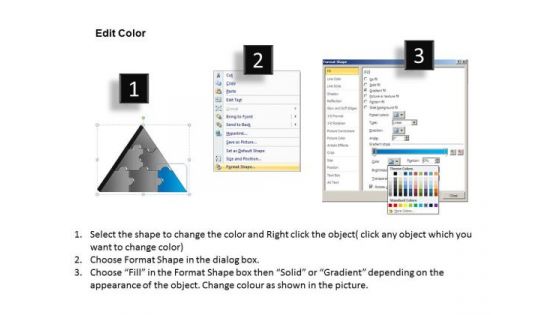 PowerPoint Slidelayout Image Triangle Puzzle Ppt Template