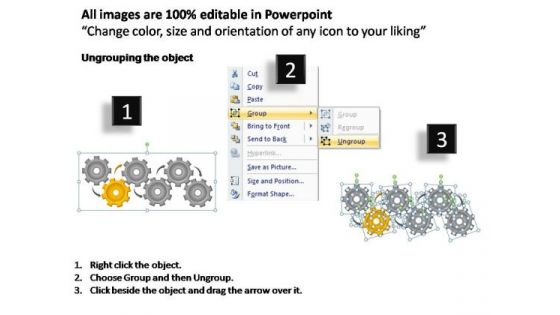 PowerPoint Slidelayout Leadership Gears Process Ppt Template