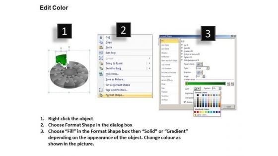 PowerPoint Slidelayout Leadership Pie Chart Puzzle Process Ppt Process