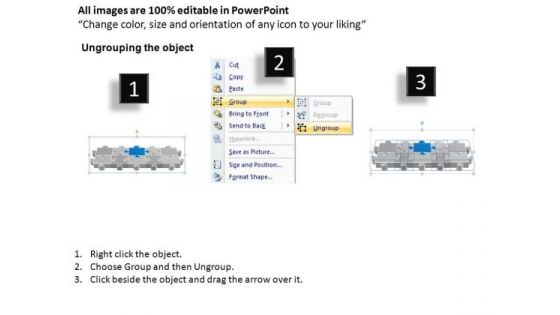 PowerPoint Slidelayout Leadership Puzzle Process Ppt Template