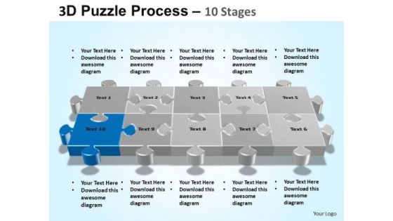 PowerPoint Slidelayout Marketing Puzzle Process Ppt Slides