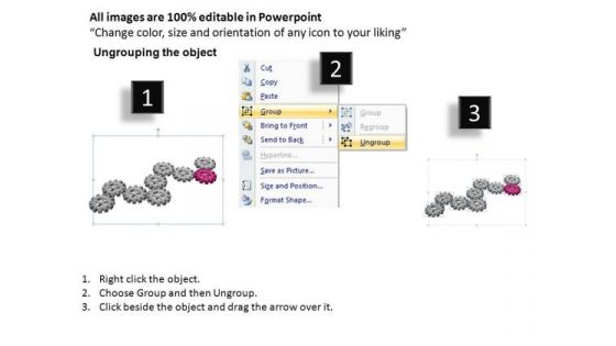 PowerPoint Slidelayout Process Gears Process Ppt Backgrounds
