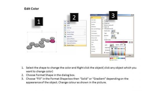 PowerPoint Slidelayout Process Gears Process Ppt Backgrounds