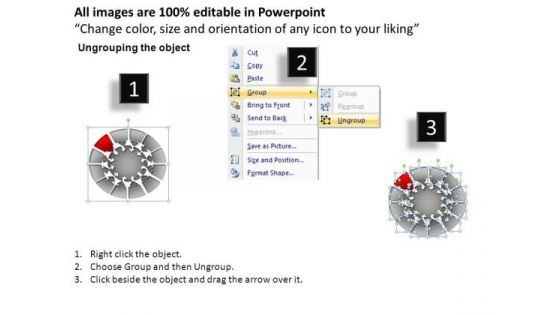 PowerPoint Slidelayout Process Round Chart Ppt Design