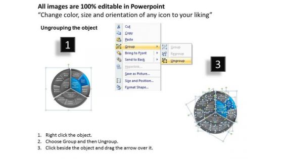 PowerPoint Slidelayout Strategy Pie Chart Diagram Ppt Templates