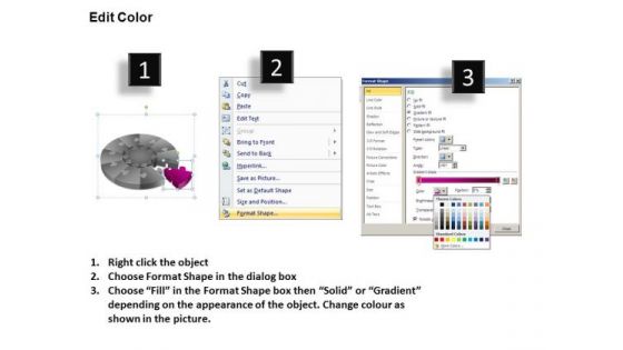 PowerPoint Slidelayout Strategy Pie Chart Puzzle Process Ppt Theme