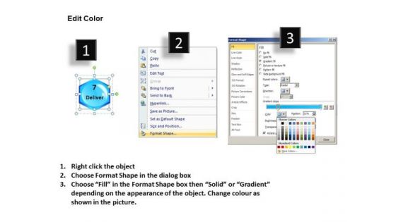 PowerPoint Slides 7th Stage Hexagon Process Diagram Ppt Templates