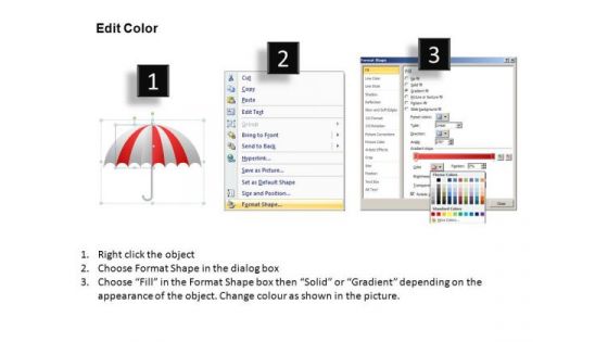 PowerPoint Slides Business Leadership Targets Umbrella Chart Ppt Design