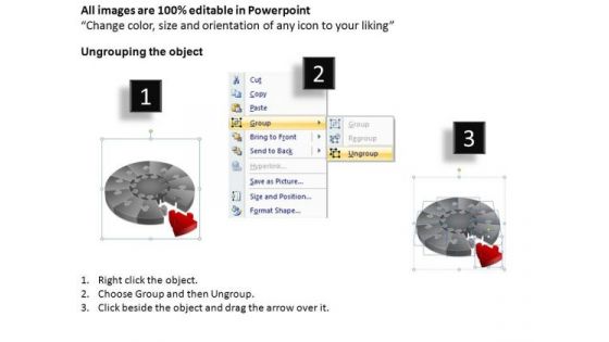 PowerPoint Slides Business Pie Chart Puzzle Process Ppt Themes