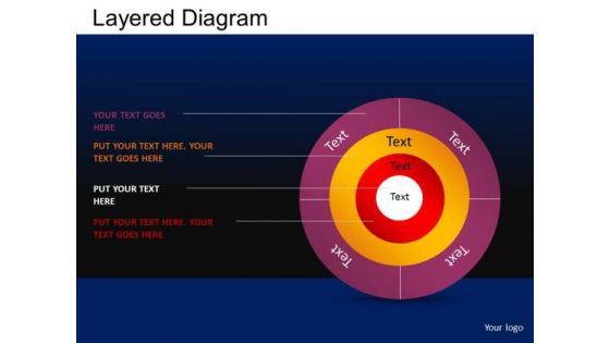 PowerPoint Slides Business Strategy Layered Pie Chart Ppt Themes