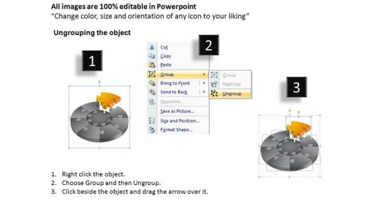 PowerPoint Slides Business Strategy Puzzle Segment Pie Chart Ppt Themes