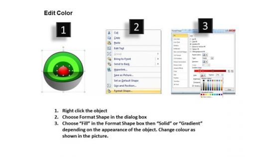 PowerPoint Slides Business Strategy Targets Core Diagram Ppt Layout