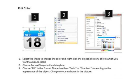 PowerPoint Slides Calendar 18 Sep Process Ppt Slide Designs
