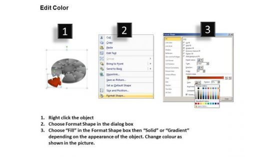 PowerPoint Slides Chart Puzzle Segment Pie Chart Ppt Presentation Designs