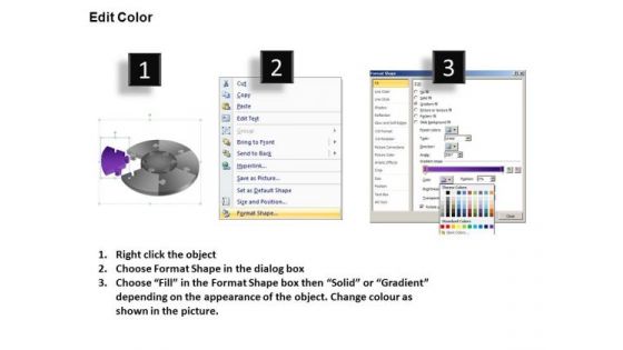 PowerPoint Slides Company Jigsaw Pie Chart Ppt Template