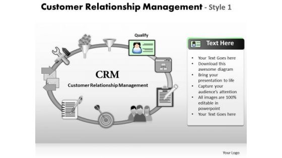 PowerPoint Slides Customer Relationship Management Process Ppt Designs