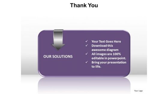 PowerPoint Slides Diagram Thank You Our Solutions Ppt Process