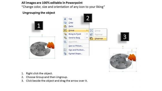 PowerPoint Slides Editable Pie Chart Puzzle Process Ppt Design