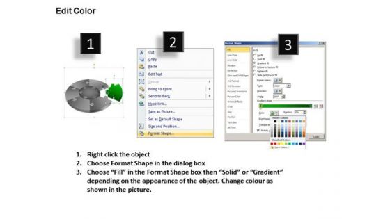 PowerPoint Slides Education Pie Chart Puzzle Process Ppt Slide Designs