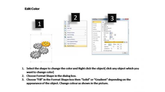 PowerPoint Slides Global Gears Process Ppt Template