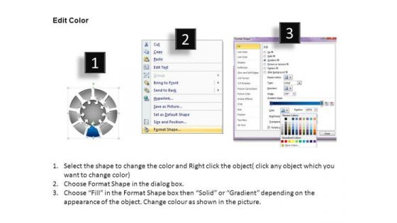 PowerPoint Slides Global Round Chart Ppt Template