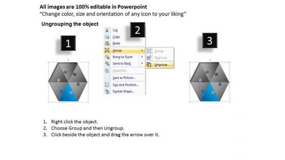 PowerPoint Slides Graphic Hexagon Puzzle Ppt Themes