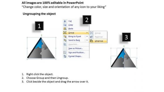 PowerPoint Slides Graphic Triangle Puzzle Ppt Slide
