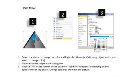 PowerPoint Slides Graphic Triangle Puzzle Ppt Slide