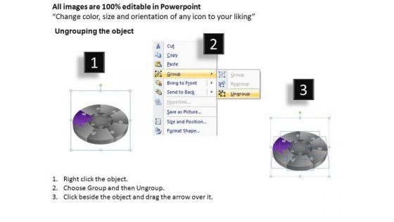 PowerPoint Slides Growth Jigsaw Pie Chart Ppt Backgrounds