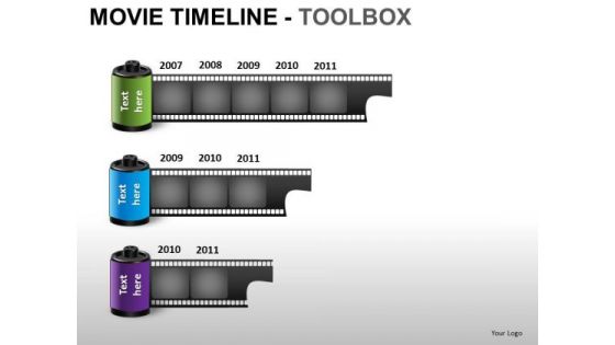PowerPoint Slides Image Movie Timeline Ppt Themes