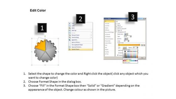 PowerPoint Slides Leadership Gears Process Ppt Template