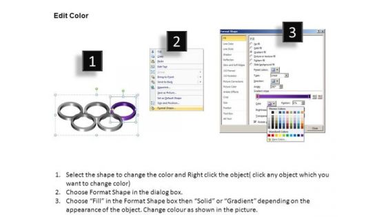 PowerPoint Slides Leadership Rings Ppt Template