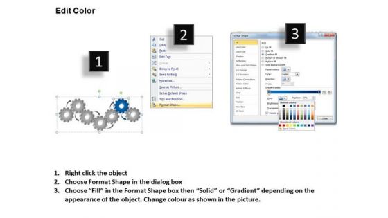 PowerPoint Slides Marketing Gears Process Ppt Design Slides