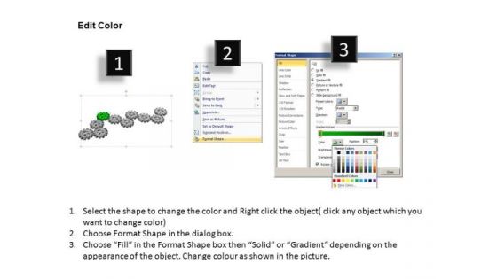 PowerPoint Slides Marketing Gears Process Ppt Template