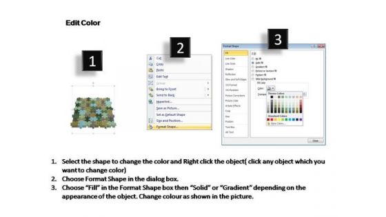 PowerPoint Slides Process 7x8 Rectangular Jigsaw Puzzle Matrix Ppt Slide