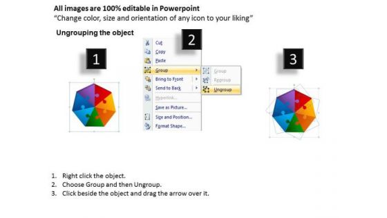 PowerPoint Slides Process Heptagon Puzzle Ppt Themes
