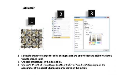 PowerPoint Slides Process Rectangular Jigsaw Puzzle Ppt Template