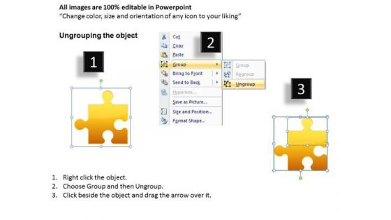 PowerPoint Slides Puzzle Line Editable Ppt