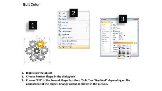 PowerPoint Slides Sales Circular Gears Ppt Slides