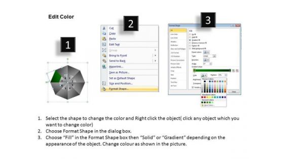PowerPoint Slides Sales Circular Quadrant Ppt Backgrounds