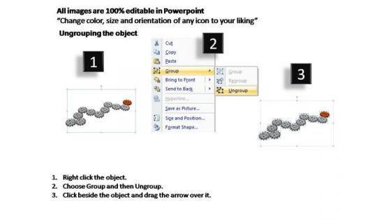 PowerPoint Slides Sales Gears Process Ppt Presentation