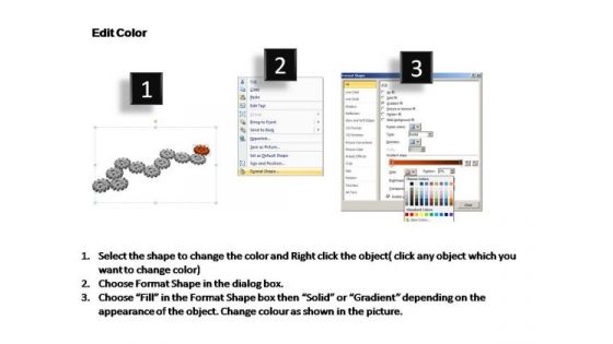 PowerPoint Slides Sales Gears Process Ppt Presentation