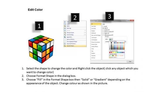 PowerPoint Slides Showing Rubiks Cube Ppt Diagram