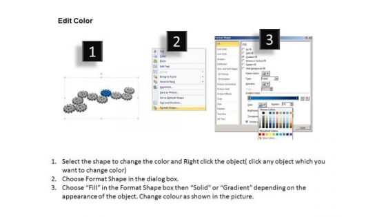 PowerPoint Slides Success Gears Process Ppt Slides