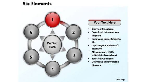 PowerPoint Slides Success Six Elements Ppt Templates