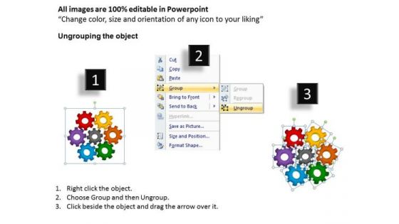 PowerPoint Slides Teamwork Circular Gears Ppt Theme