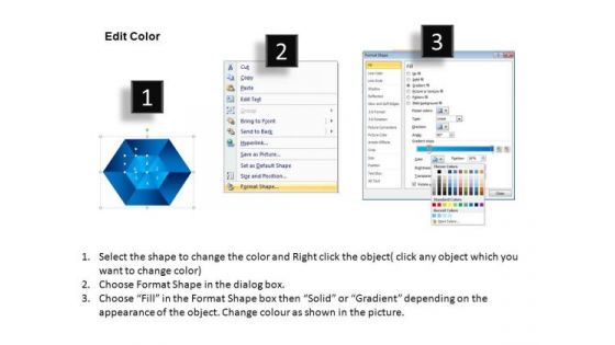 PowerPoint Slides Teamwork Hexagon Pie Chart Ppt Slide