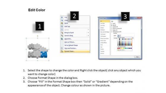 PowerPoint Slides Teamwork Puzzle Process Ppt Themes